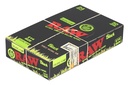 1 Box - RAW Black Organic Size 1 1/4 (78mm) Rolling Paper - 1200 Papers