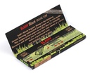 1 Box - RAW Black Organic Size 1 1/4 (78mm) Rolling Paper - 1200 Papers