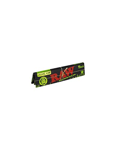 Raw Black Organic Hemp Rolling Paper King Size Full Display 50 Counts by DeLaCruzV.