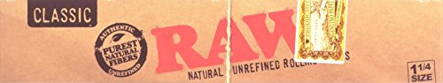 RAW 1 1/4 Natural Unbleached Rolling Papers 24ct, BOX