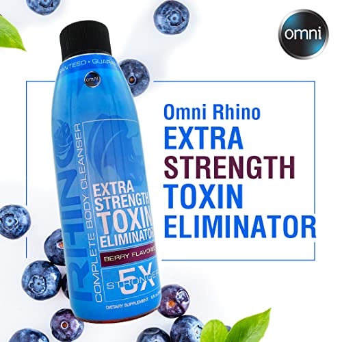 Wellgenix Omni Rhino - Extra Strength Toxin Eliminator - Same Day Detox Drink - Fruit Punch 8 Fl Oz (2 Pack)