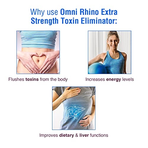 Wellgenix Omni Rhino - Extra Strength Toxin Eliminator - Same Day Detox Drink - Fruit Punch 8 Fl Oz (2 Pack)