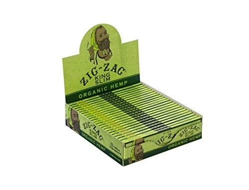 ZIG-ZAG Rolling Papers Organic Hemp King Slim (24 Booklet Carton) 110 Mm