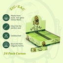 ZIG-ZAG Rolling Papers Organic Hemp King Slim (24 Booklet Carton) 110 Mm