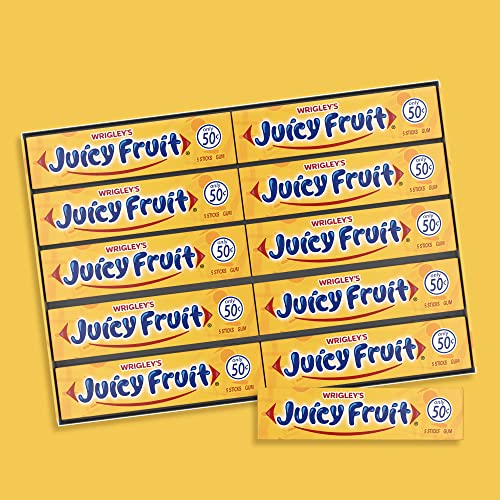 WRIGLEY S JUICY FRUIT Chewing Gum Bulk Pack  5 Stick (Pack of 40)