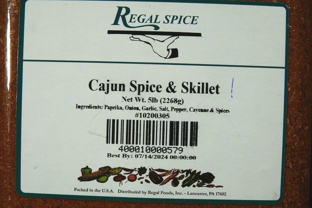 Regal Spice Cajun Spice and Skillet 5 lb. 