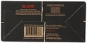 RAW Black Classic Natural Unrefined Rolling Papers - Ultra Thin - 70mm Single Wide - (25)