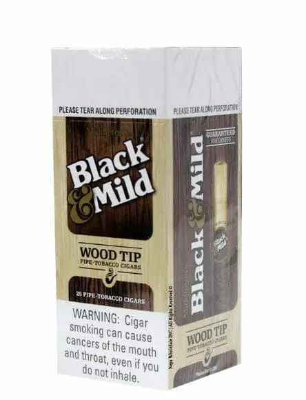 Black & Mild Wood Tipped Cigars Upright 25ct