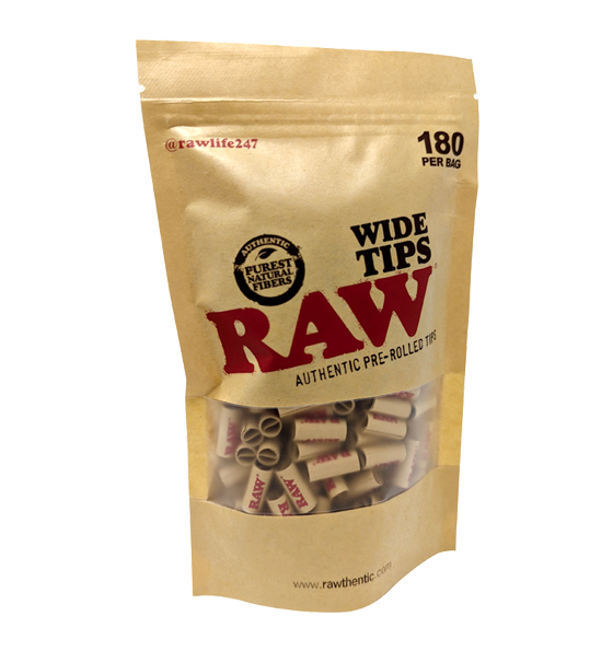 Raw Wide Tips 180 ct. 