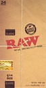 RAW 1 1/4 Natural Unbleached Rolling Papers 24ct, BOX