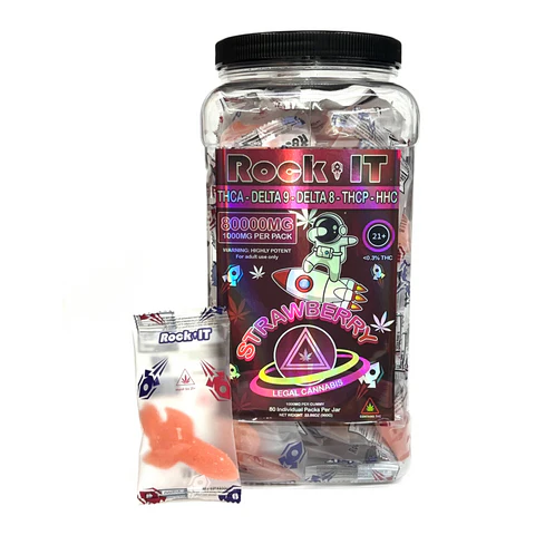 Rock It Strawberry 1000MG/80 ct. Jar