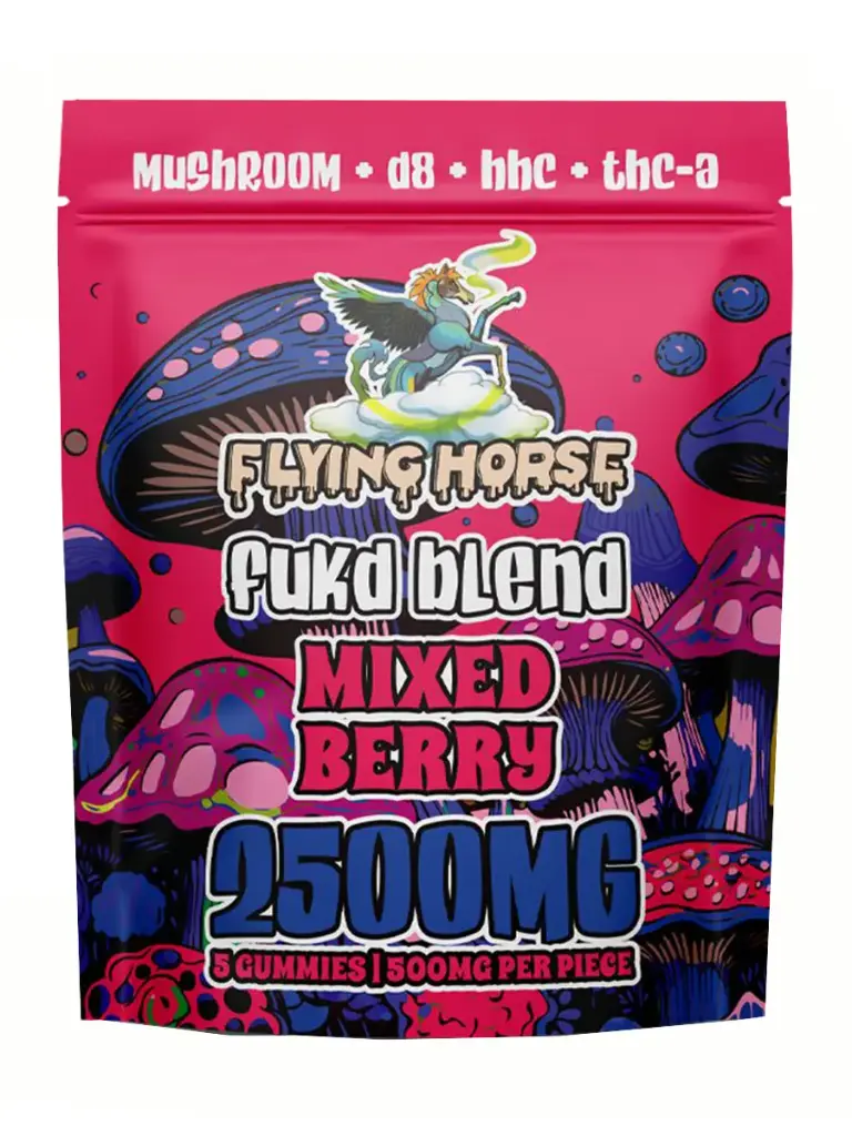 Flying Horse Mushroom/D8/HHC/THCa Mixed  Berries 2500MG/10 ct. 