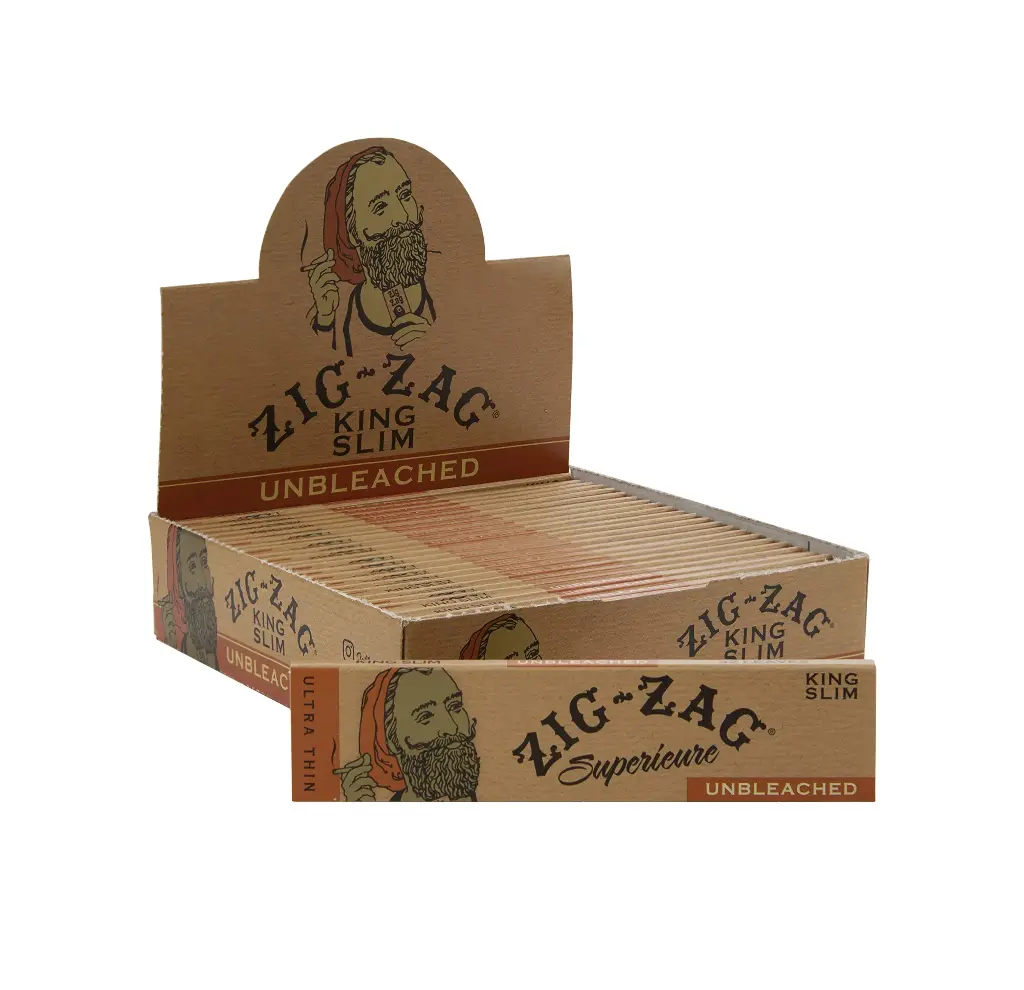 Zig-Zag Paper King Slim Unbleached 24 ct. 