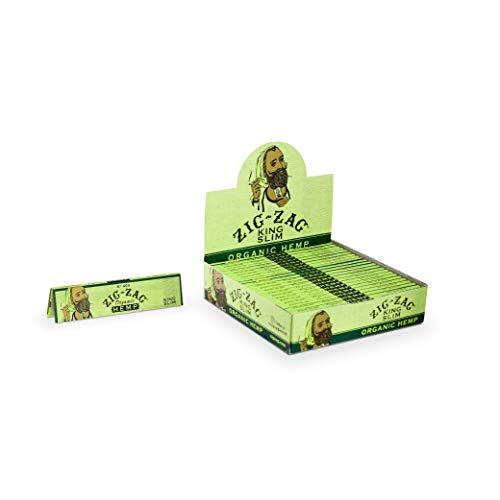 Zig-Zag Rolling Papers Organic Hemp King Slim (24 Booklet Carton) 110 Mm