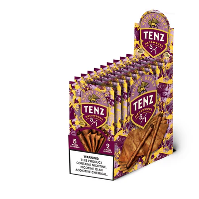 Zig-Zag Tenz Natural Leaf Cigars - Honey Berry 8CT