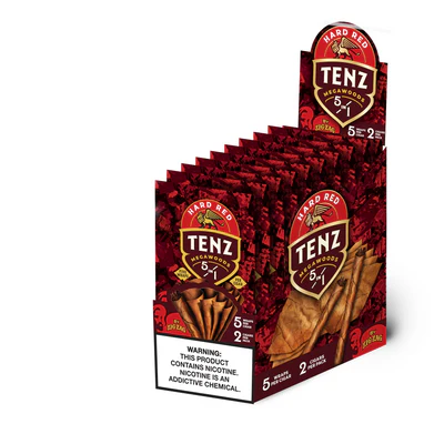 Zig-Zag Tenz Natural Leaf Cigars - Hard Red 8CT