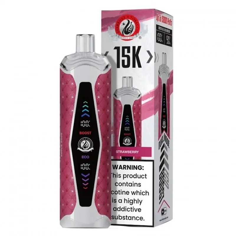 Starbuzz Supermax Strawberry 15k Puffs Disposable Vape 5ct