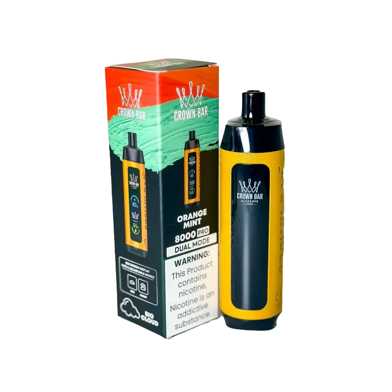 Al Fakher Orange Mint Crown Bar PRO 8000 Puffs 10ct 