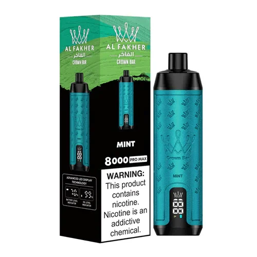 Al Fakher Mint Crown Bar PRO 8000 Puffs 10ct 