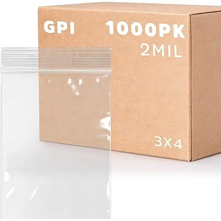 Ziploc Clear Bags 3 x 4 x .002/1000 ct. 