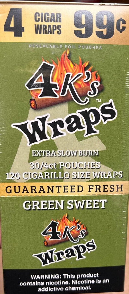 4K Wraps Green Sweet 4/.99 30 ct. 