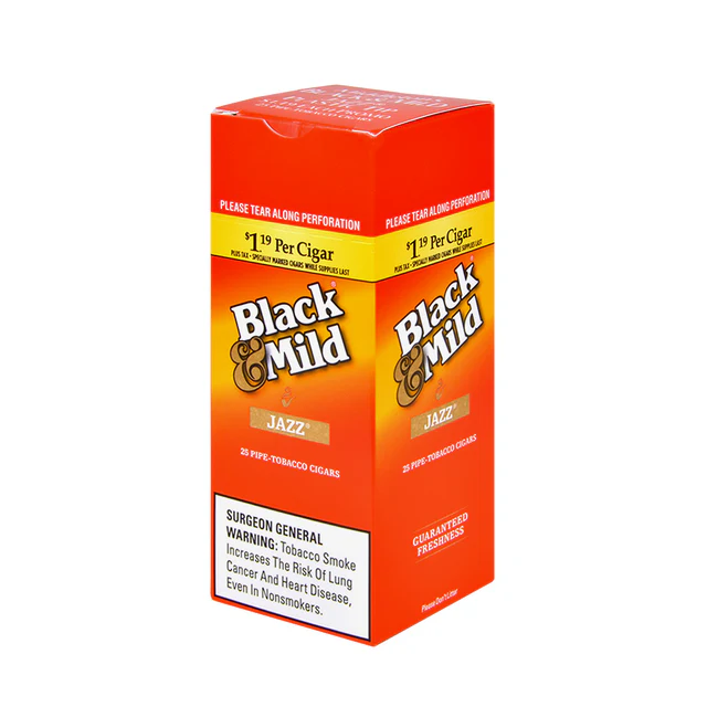 Black & Mild 1.19 Cigar Jazz Pastic Tip 25 ct. 