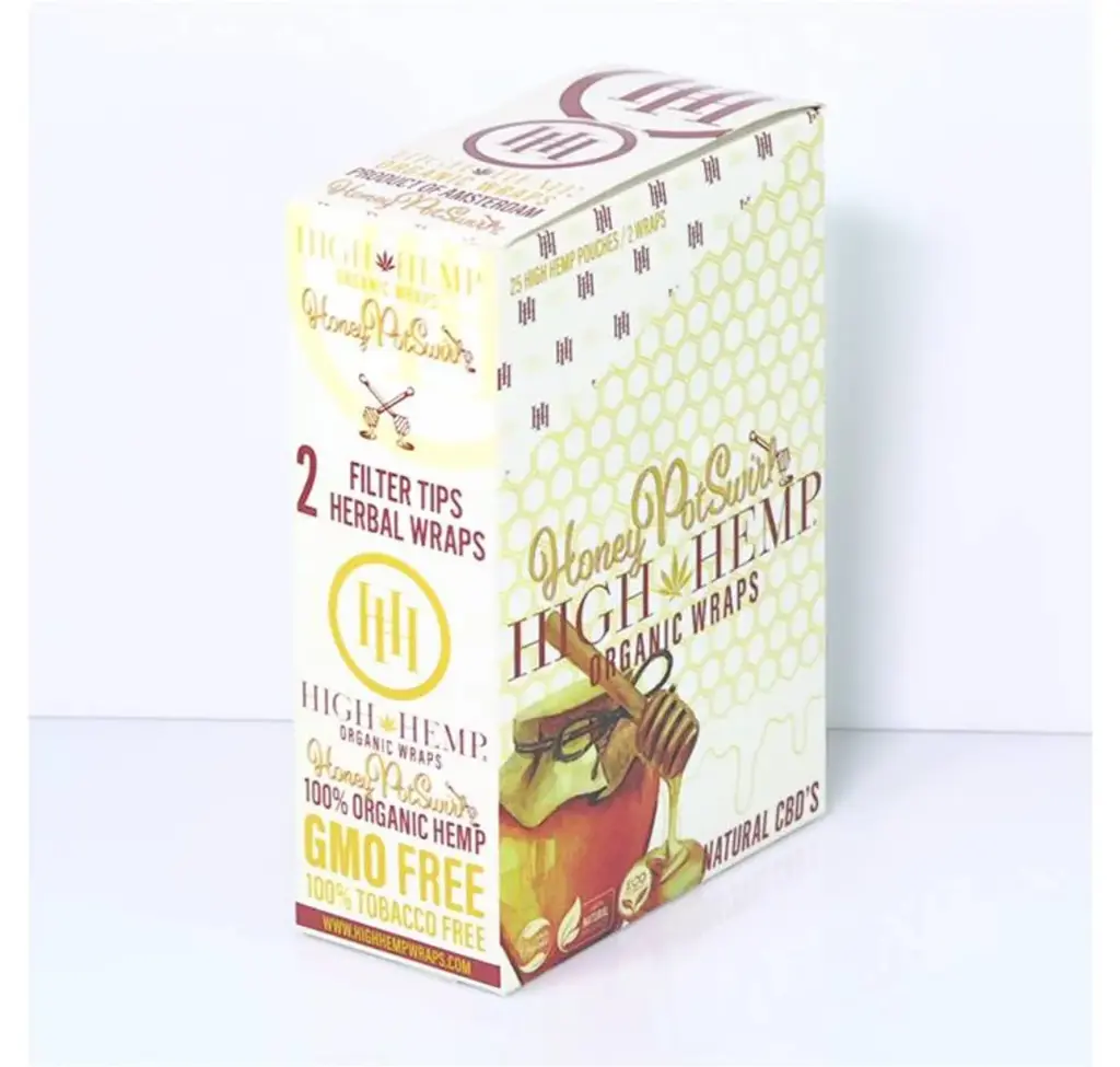 High Hemp Organic Wraps Honey Pot Swirl 25Ct/2