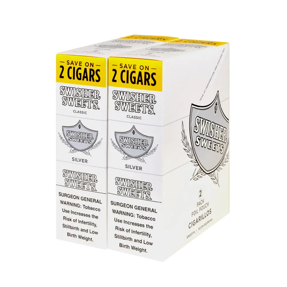 Swisher Sweets Cigarillos 30 PK of 2 Cigars Silver