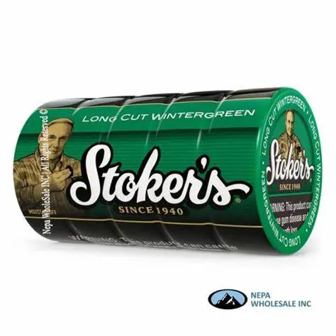 Stokers Long Cut Wintergreen 5-Can pk.