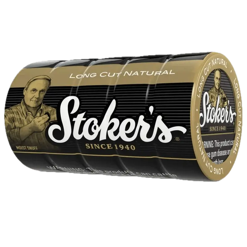 Stokers Long Cut Natural 5-Can pk.