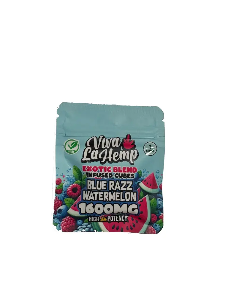 Viva La Hemp Blue Razz Watermelon 1,600MG Infused Cube 50 ct. 