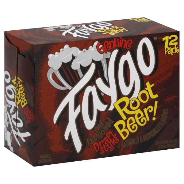 Faygo can Root Beer 12 oz, 24 pk.