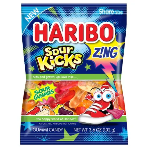 Haribo Gummy Bag Sour Kicks 12ct, 4.5 oz