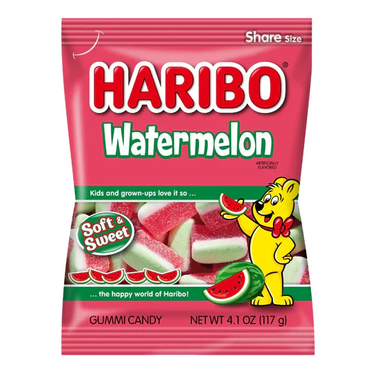 Haribo Gummy Bag Watermelon 12ct, 4.1 oz