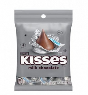 Hershey's Kiss Peg Bag Milk Chocolate 12ct, 4.84 oz