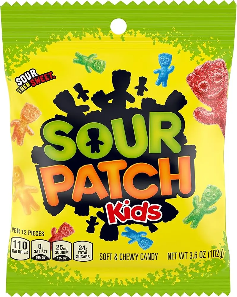 Sour Patch Kids Peg Bags Original 12 ct. 3.6 oz