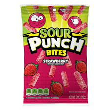 Sour Punch Strawberry Bites 5 oz, 12 ct.