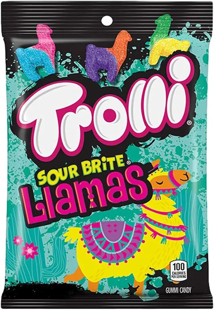 Trolli Candy Hook Sour Brites Llamas 12 ct, 4.25 oz