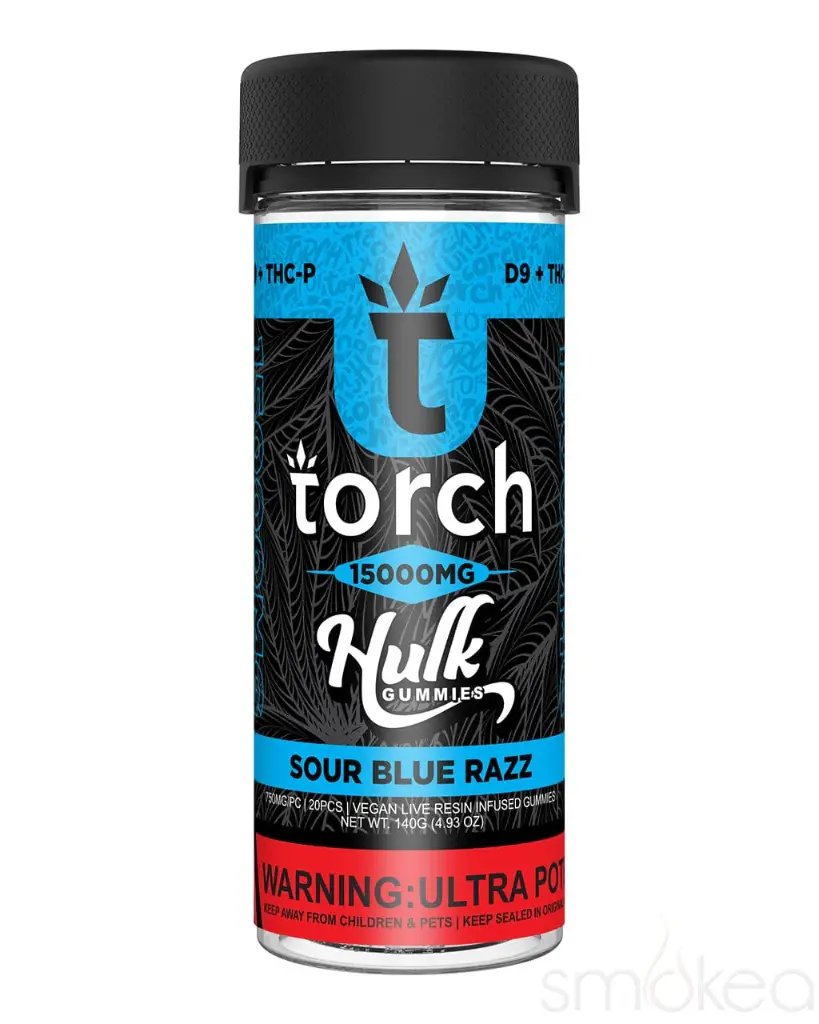 TORCH 15000 MG HULK GUMMIES - SOUR BLUE RAZZ