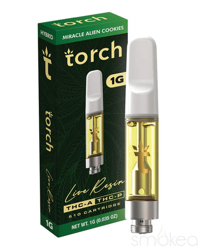 TORCH 1G THC-A LIVE RESIN CARTS - MIRACLE ALIEN COOKIES