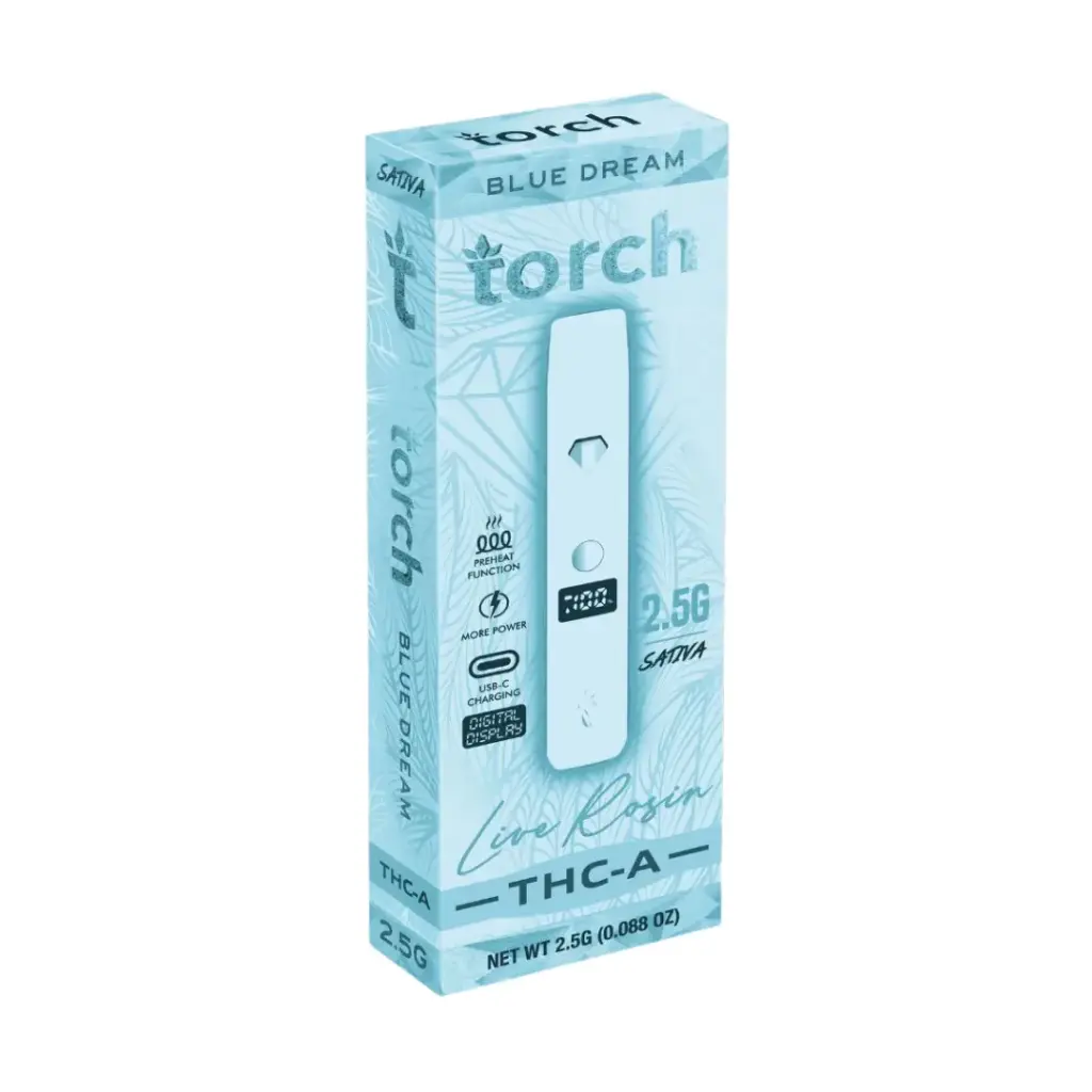 TORCH LIVE RESIN THC-A 2.5G DISPOSABLE BLUE DREAM, SATIVA