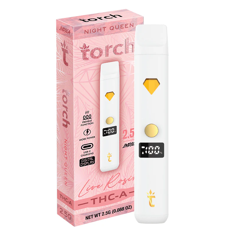 TORCH LIVE RESIN THC-A 2.5G DISPOSABLE NIGHT QUEEN, INDICA