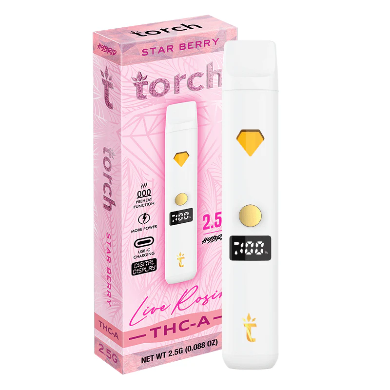 TORCH LIVE RESIN THC-A 2.5G DISPOSABLE STAR BERRY, HYBRID