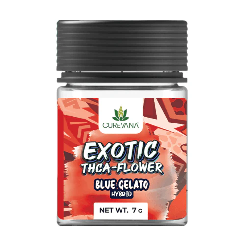 CUREVANA EXOTIC THC-A FLOWER, 7 G (HYBRID) BLUE GELATO