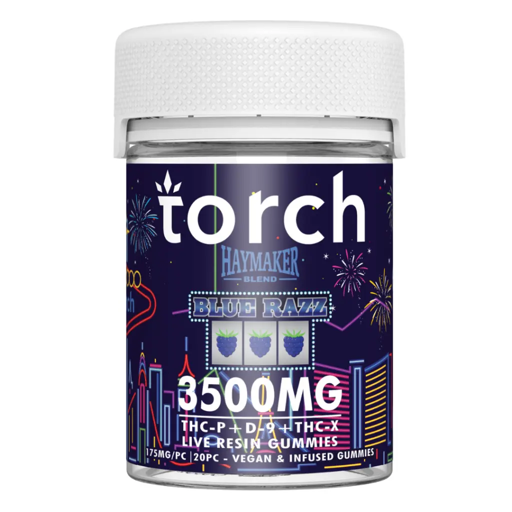 TORCH HAYMAKER 3500 MG THC-P + D-9 + THC-X BLUE RAZZ