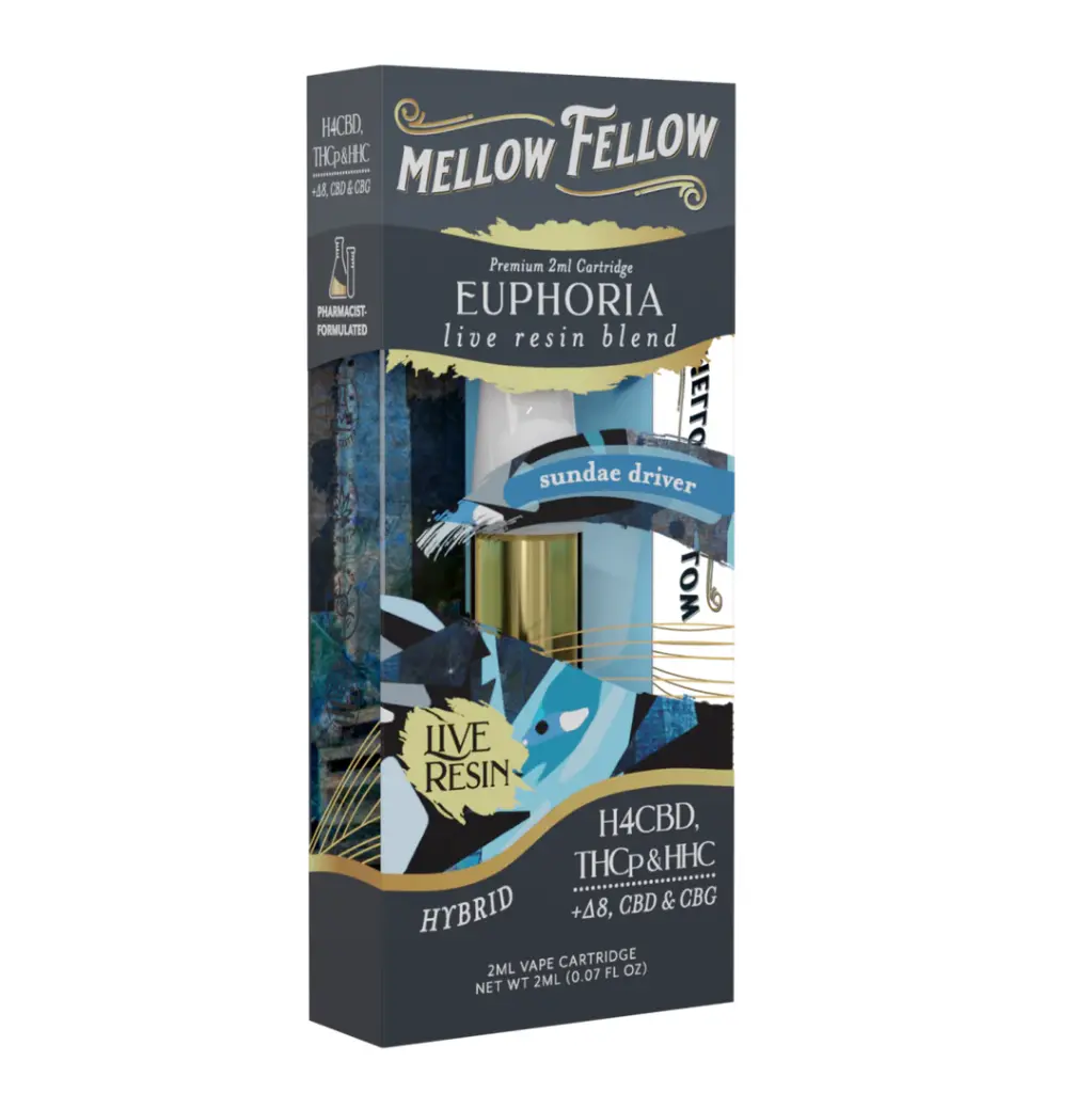 MELLOW FELLOW CARTRIDGE 2ML LIVE RESIN EUPHORIA BLEND SUNDAE DRIVER