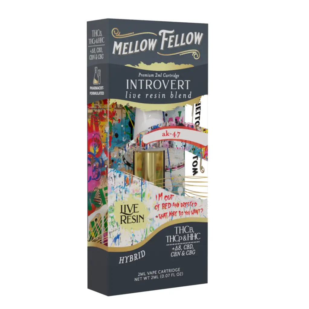 MELLOW FELLOW CARTRIDGE 2ML LIVE RESIN INTROVERT BLEND AK-47