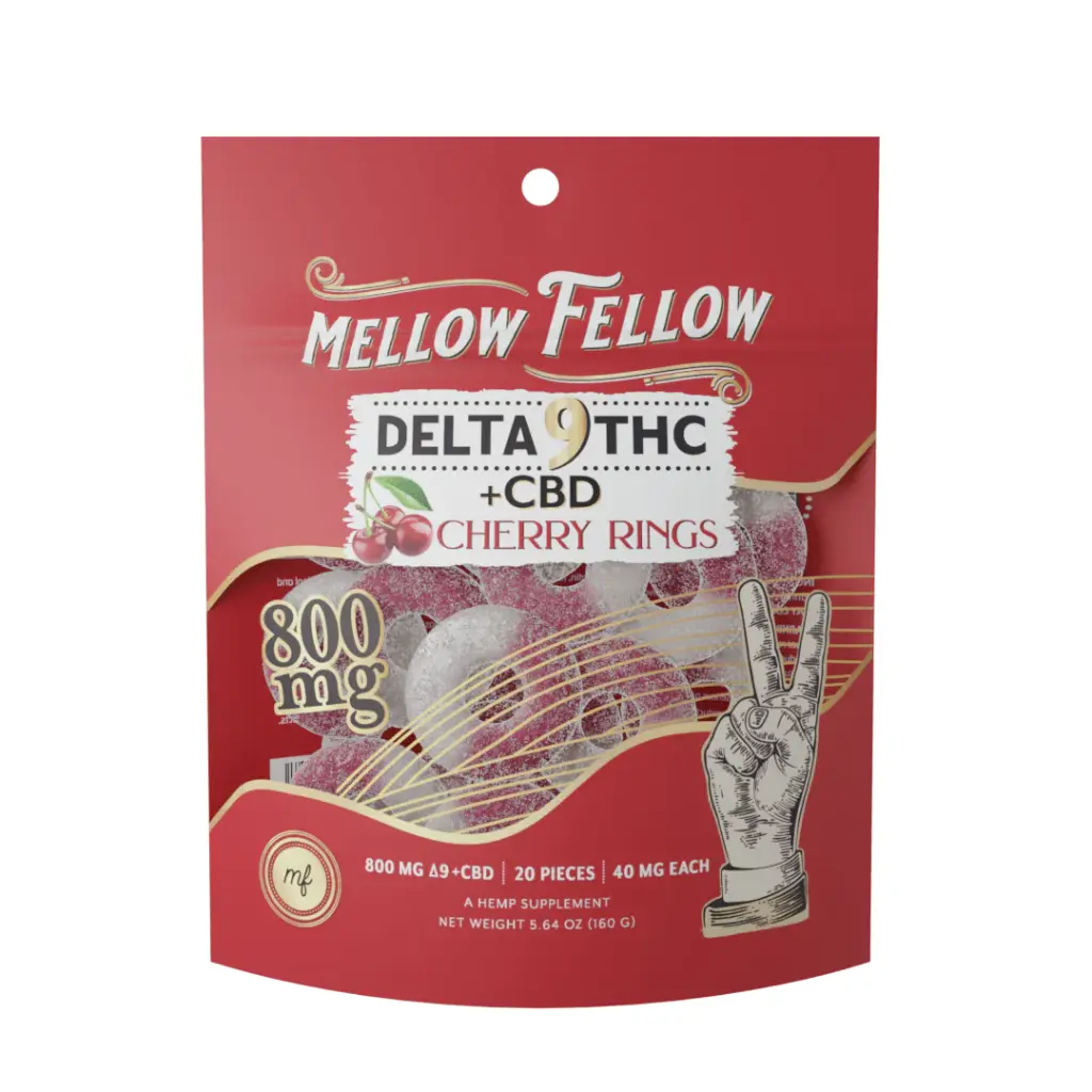 MELLOW FELLOW EDIBLE RINGS (800 MG) CHERRY20 CT.