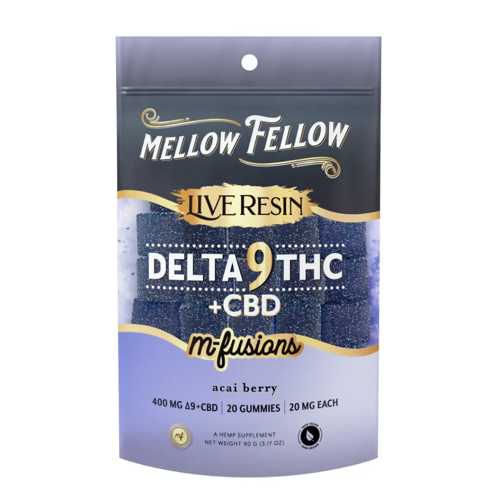 MELLOW FELLOW LIVE RESIN M-FUSION EDIBLES 400 MG DELTA 9 ACAI BERRY