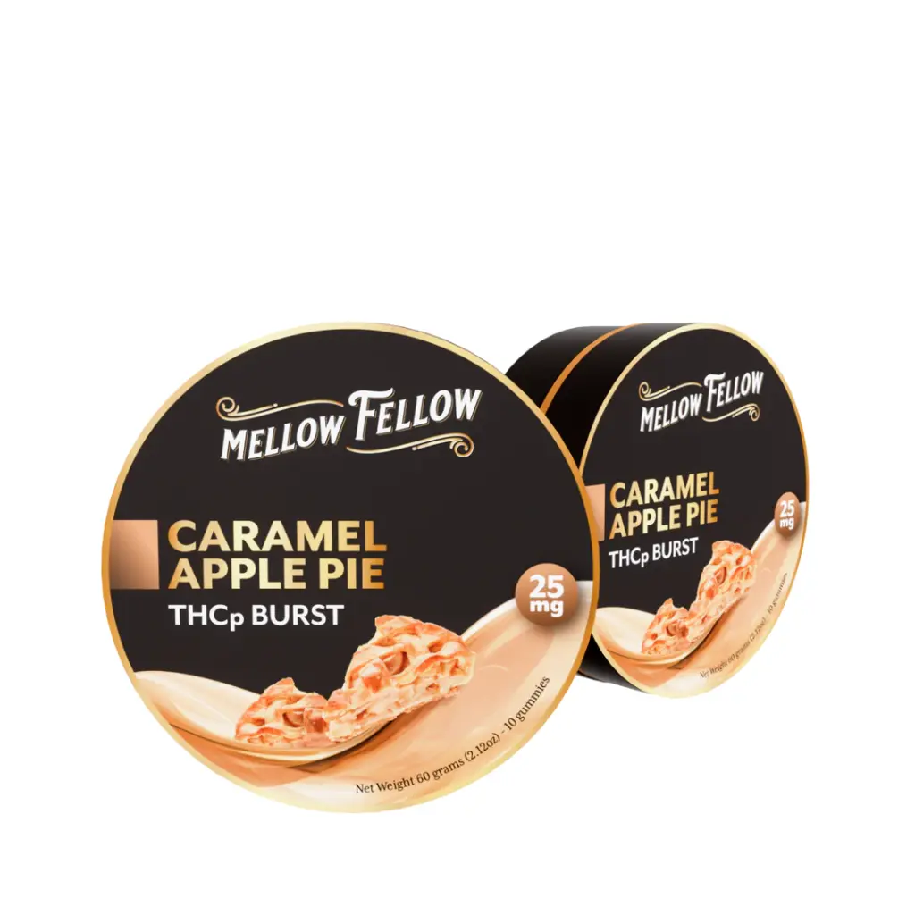 MELLOW FELLOW THCa BURSTS 25MG 10 CT.  CARAMEL APPLE PIE POP